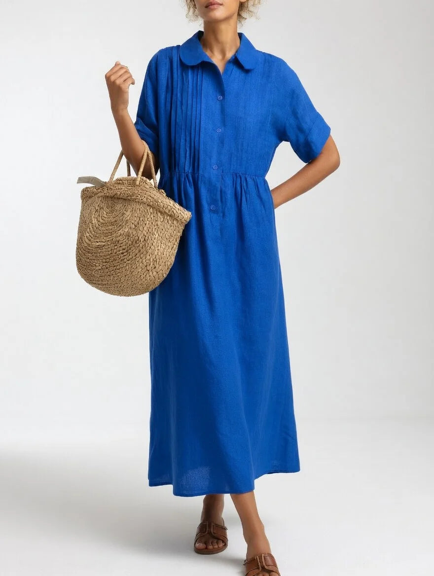 Lysandra | Vestido Camisero de Lino para Verano
