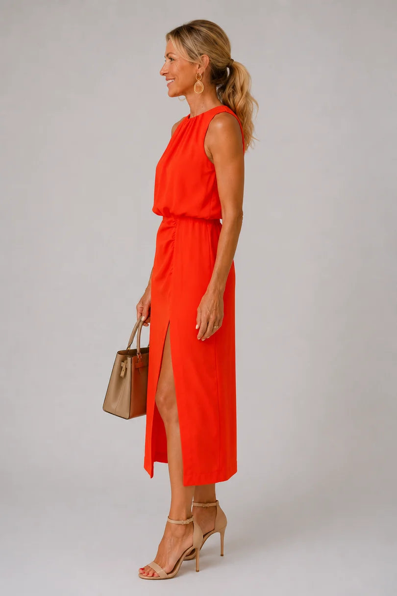 Antoinette | Vestido Midi con Abertura Lateral