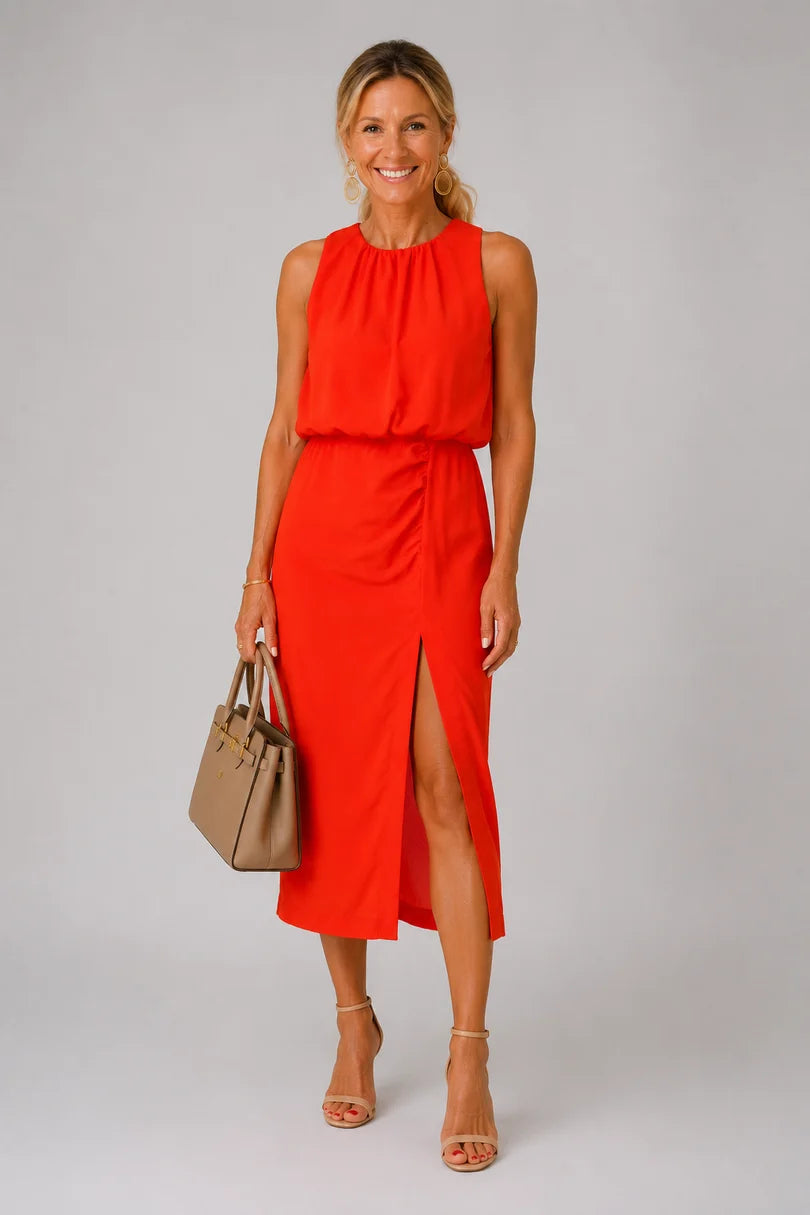 Antoinette | Vestido Midi con Abertura Lateral