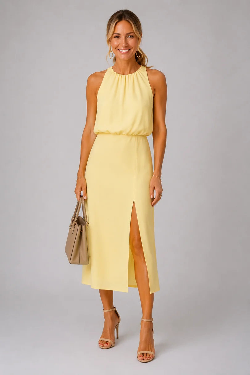 Antoinette | Vestido Midi con Abertura Lateral