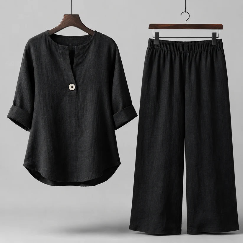 Madeline | Conjunto de Lino Cómodo de Verano