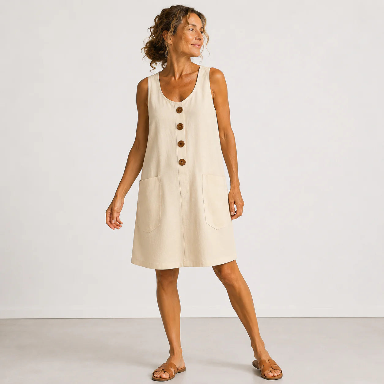 Maud | Vestido de Algodón y Lino para Verano