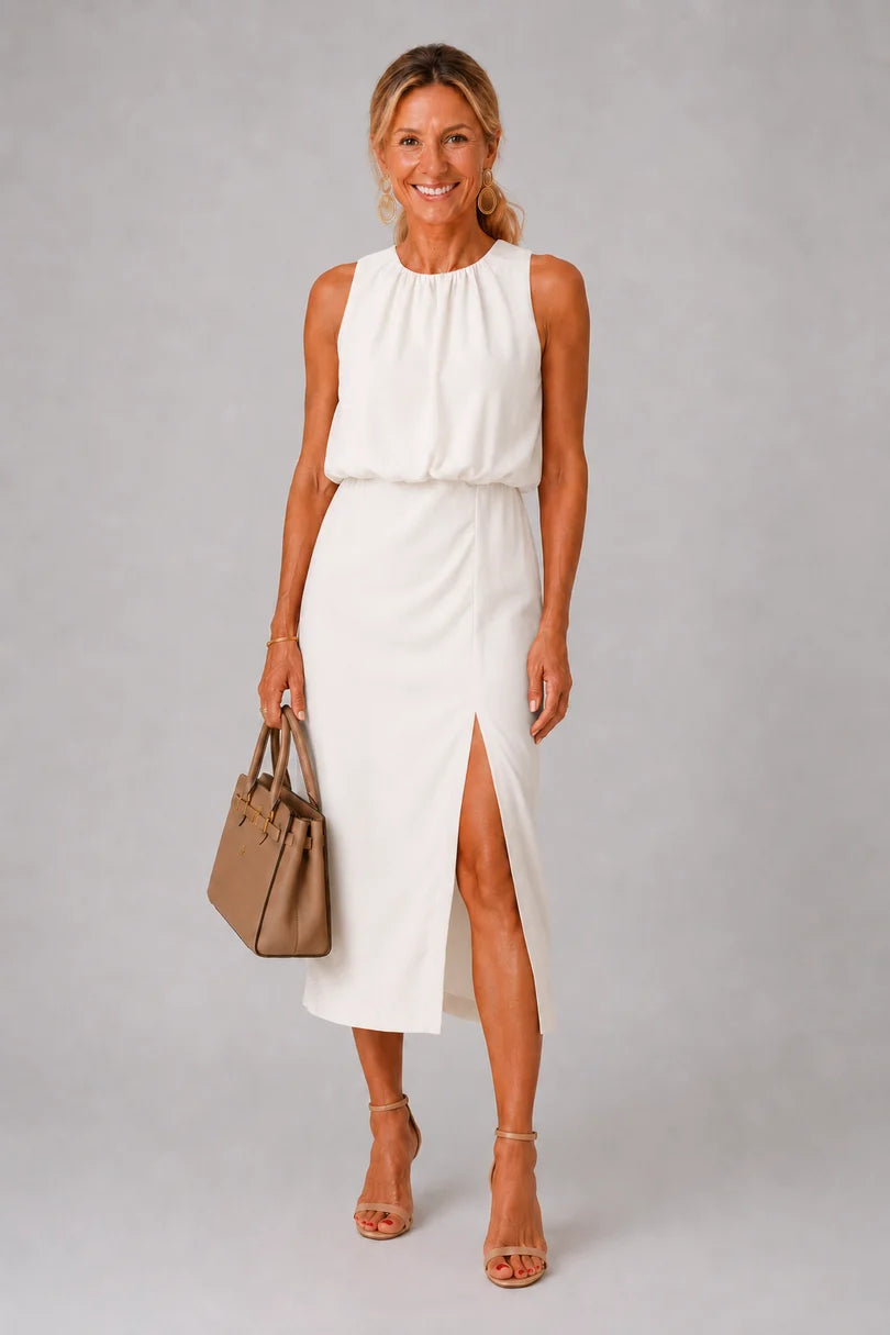 Antoinette | Vestido Midi con Abertura Lateral