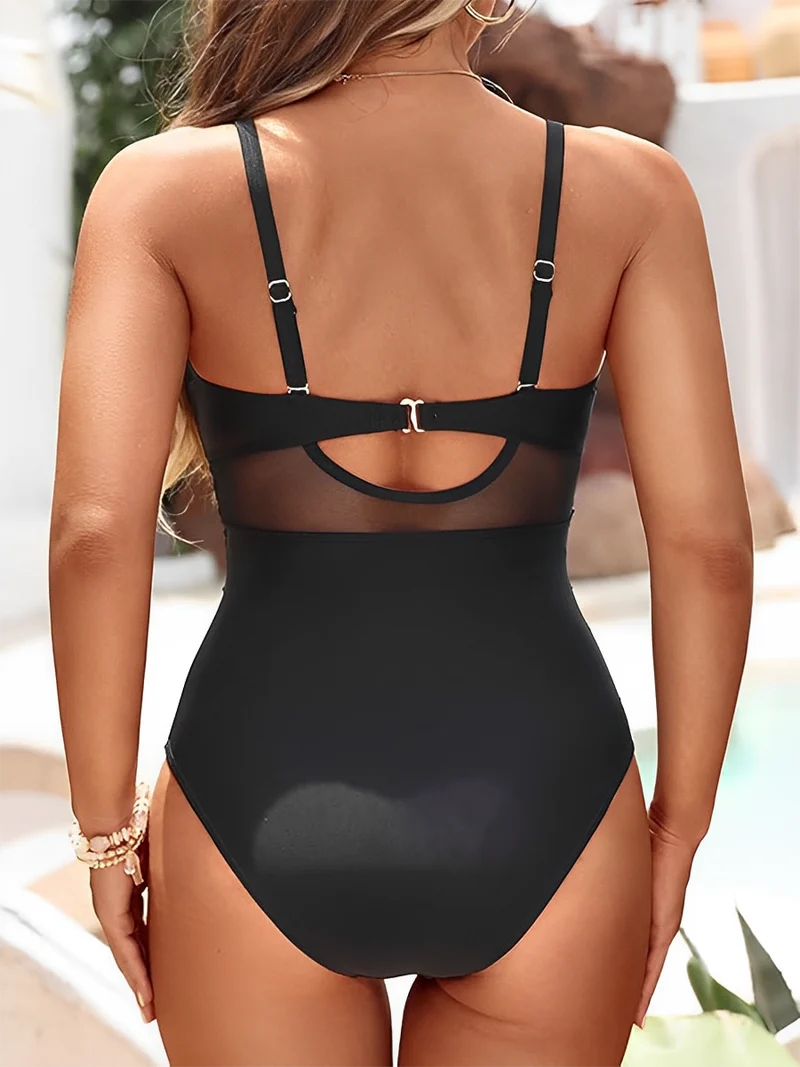 Michela | Bañador con Detalles Transparentes de Corte Favorecedor