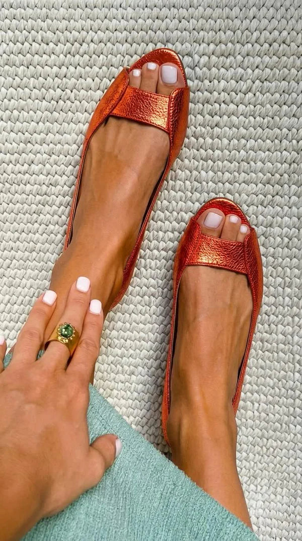 Adelina | Sandalias Doradas Cómodas