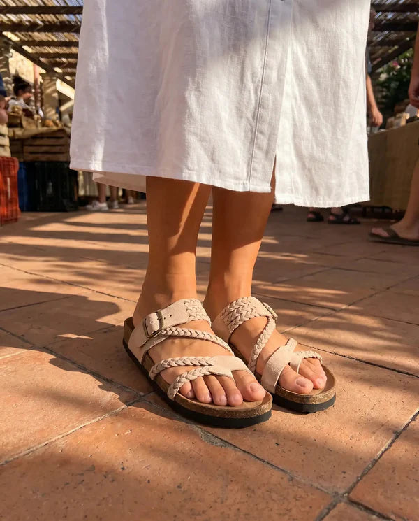Lindsey | Sandalias Trenzadas con Hebilla
