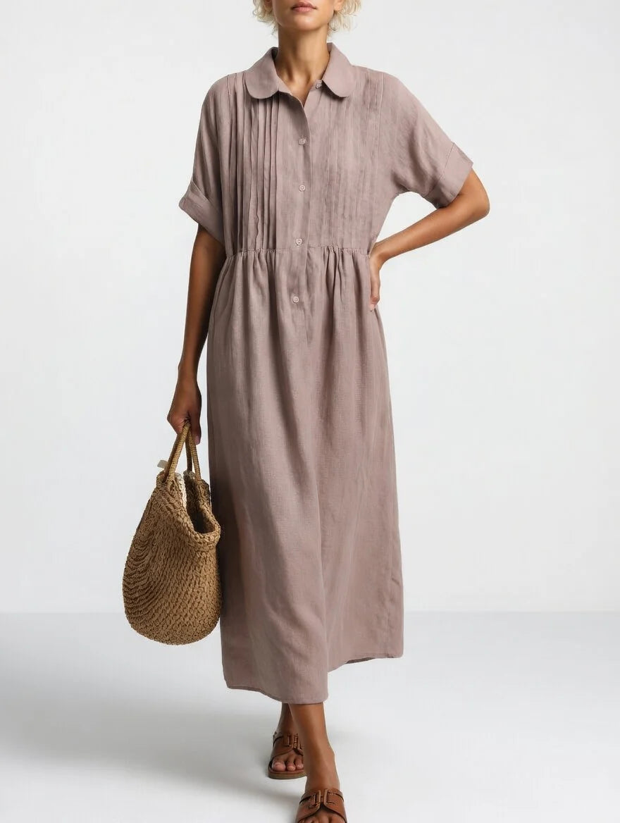 Lysandra | Vestido Camisero de Lino para Verano