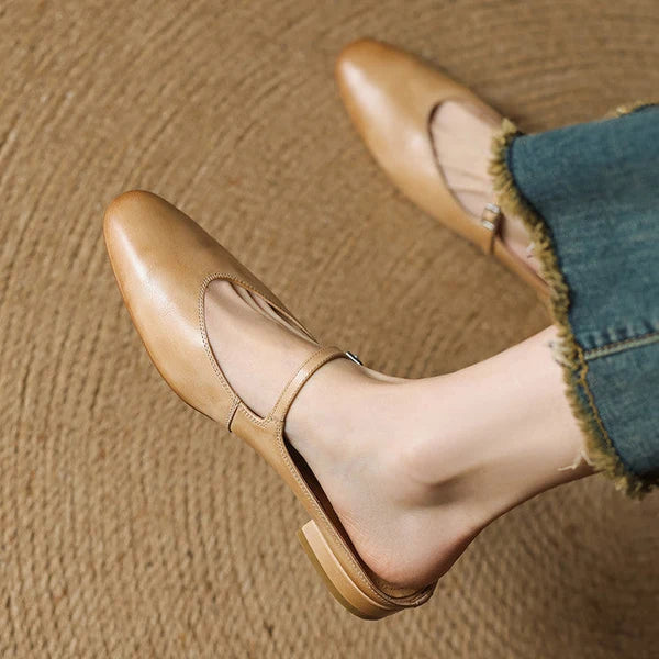Bleraine | Mules Mary Jane de Punta Almendrada