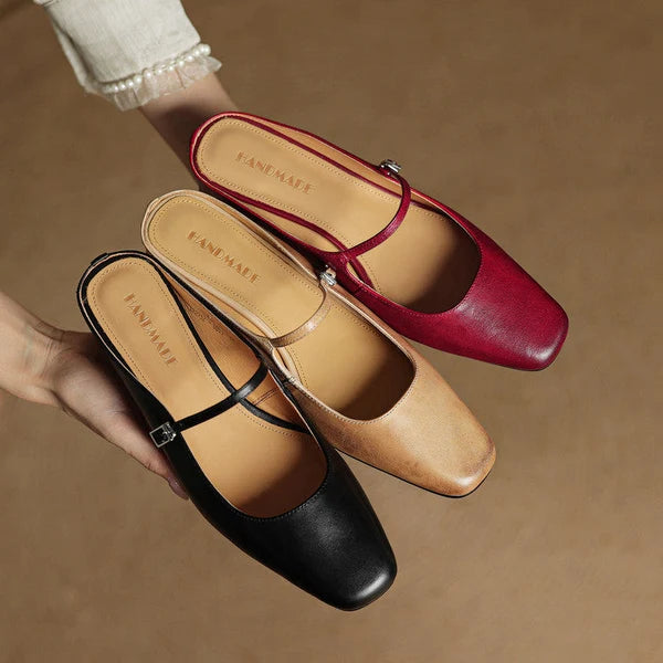 Irenia | Mules Mary Jane de Punta Cuadrada