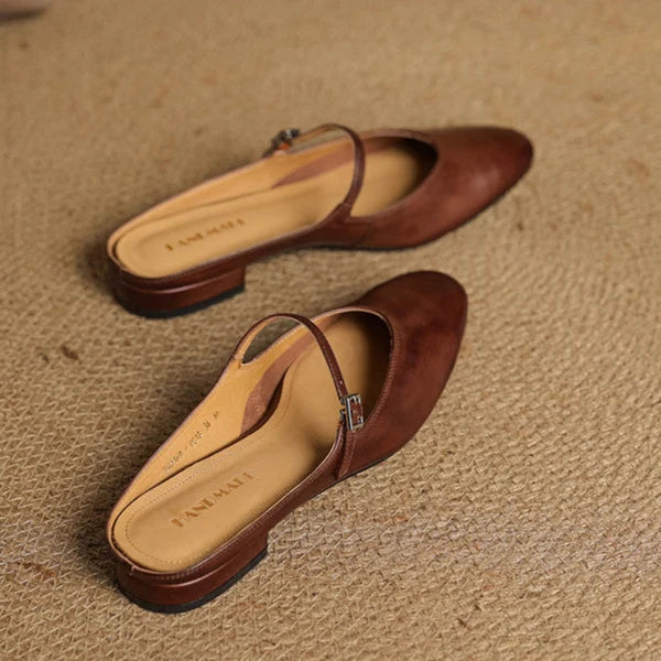 Bleraine | Mules Mary Jane de Punta Almendrada