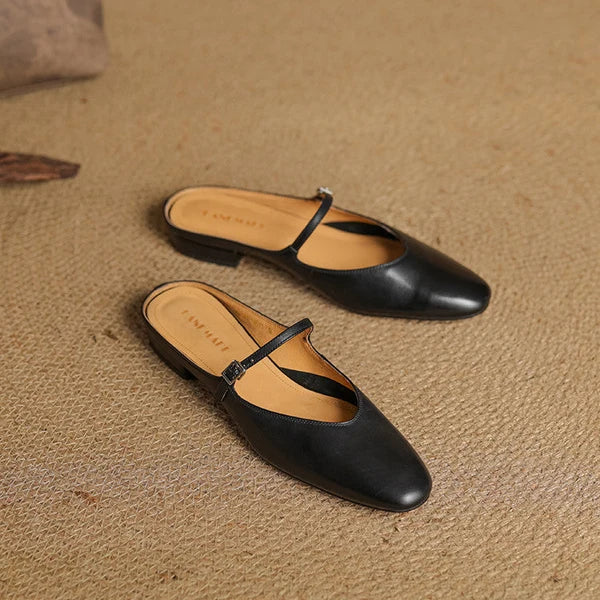 Bleraine | Mules Mary Jane de Punta Almendrada