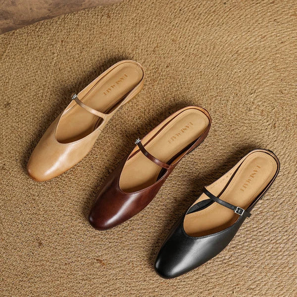 Bleraine | Mules Mary Jane de Punta Almendrada