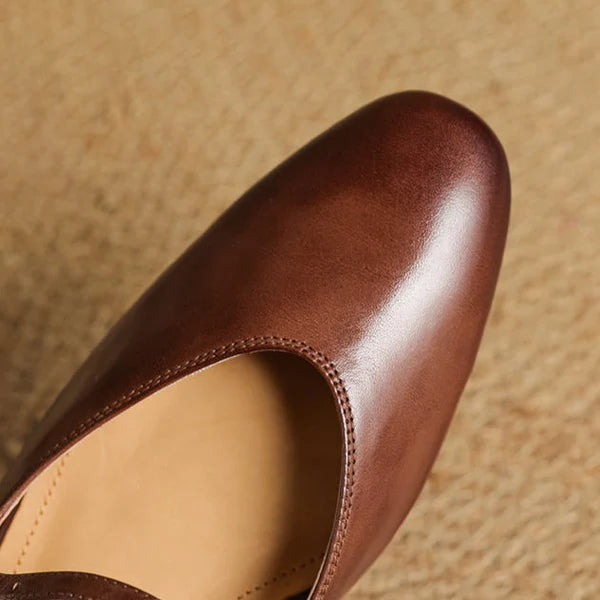 Bleraine | Mules Mary Jane de Punta Almendrada