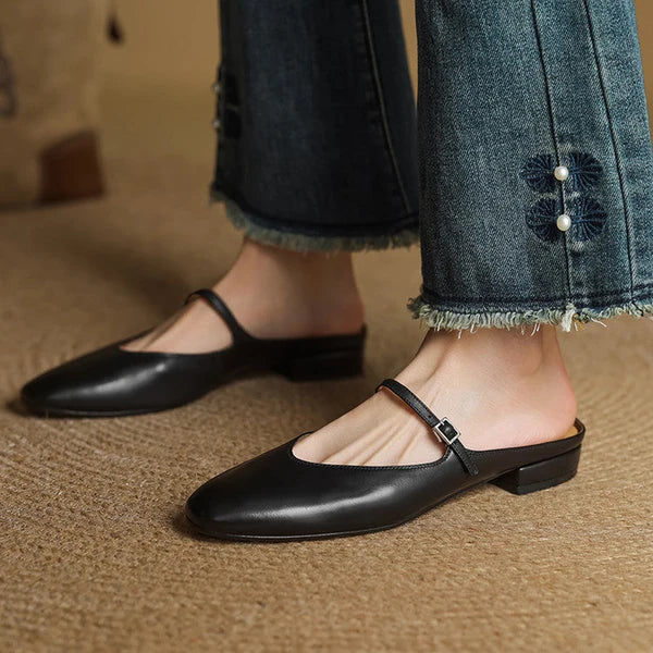 Bleraine | Mules Mary Jane de Punta Almendrada