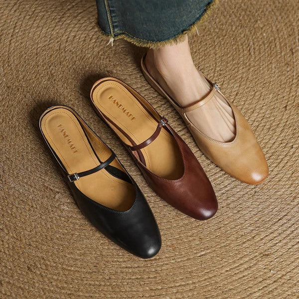 Bleraine | Mules Mary Jane de Punta Almendrada