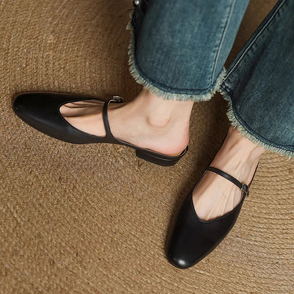 Bleraine | Mules Mary Jane de Punta Almendrada