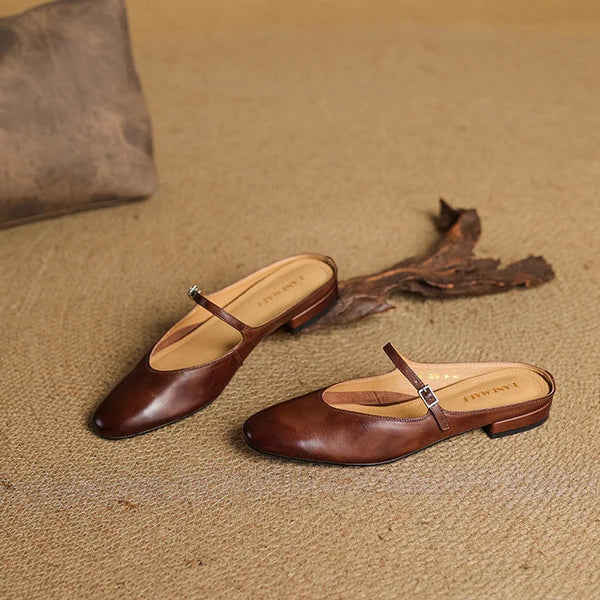 Bleraine | Mules Mary Jane de Punta Almendrada
