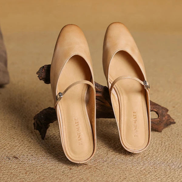 Bleraine | Mules Mary Jane de Punta Almendrada