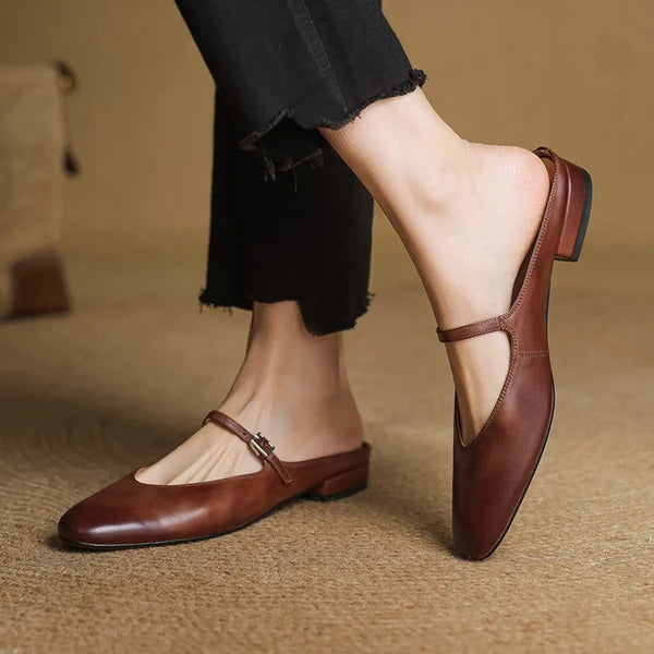 Bleraine | Mules Mary Jane de Punta Almendrada