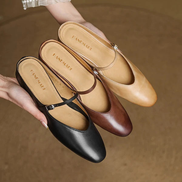 Bleraine | Mules Mary Jane de Punta Almendrada