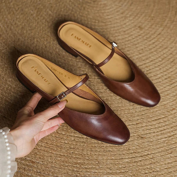 Bleraine | Mules Mary Jane de Punta Almendrada