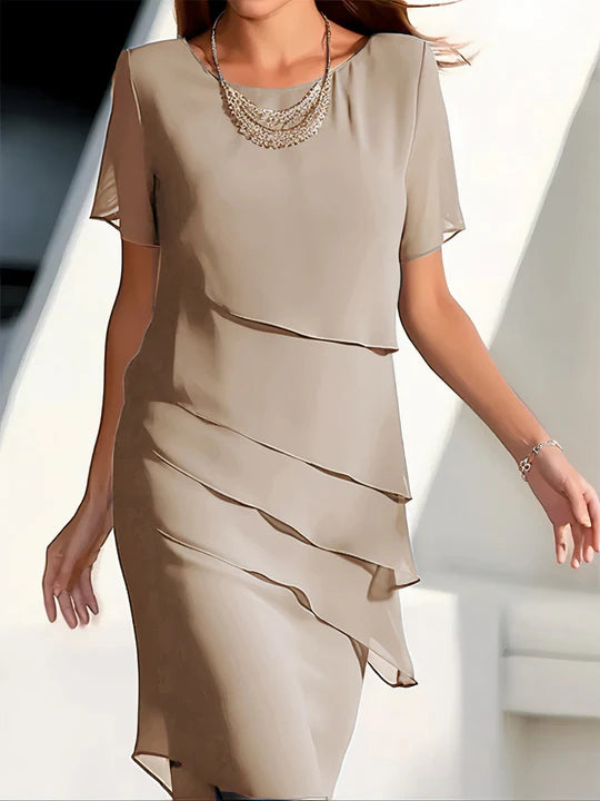 Antonella | Vestido Plisado de Gasa Ligera