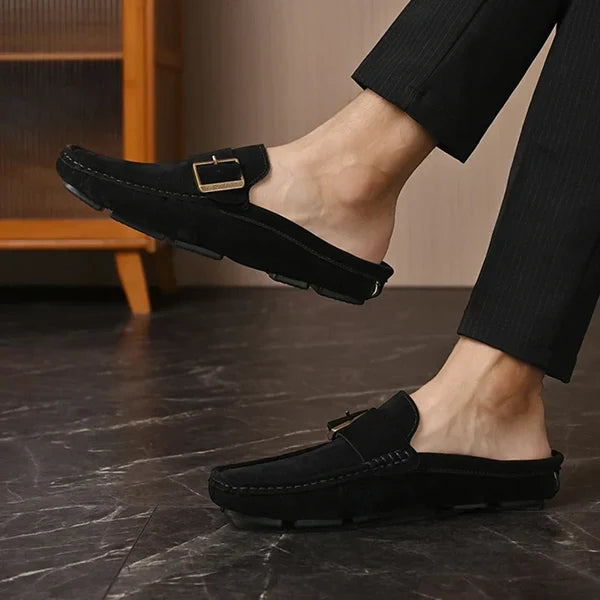 Isella | Mules Mocasín con Hebilla