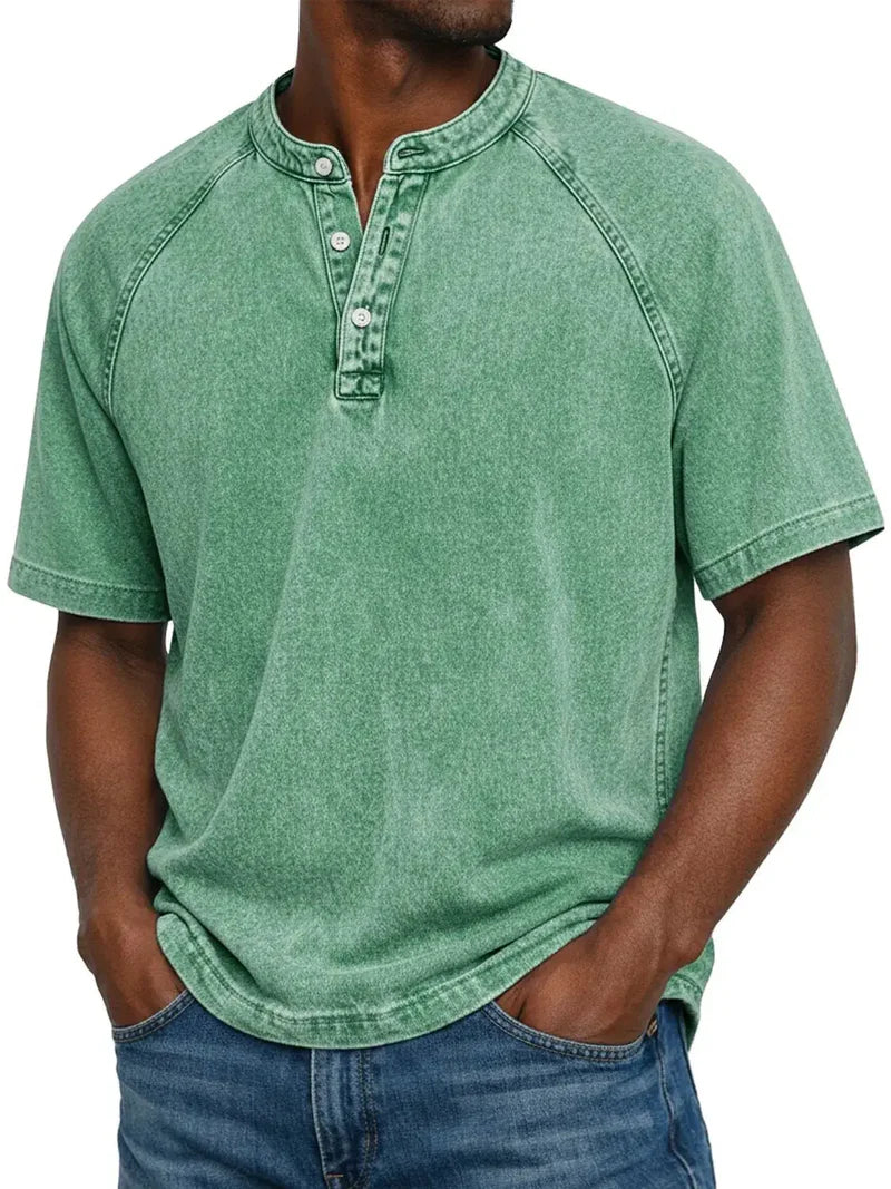 Iker | Camisa Vintage con Botones para Hombre