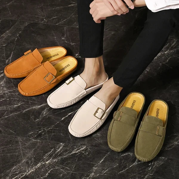 Isella | Mules Mocasín con Hebilla