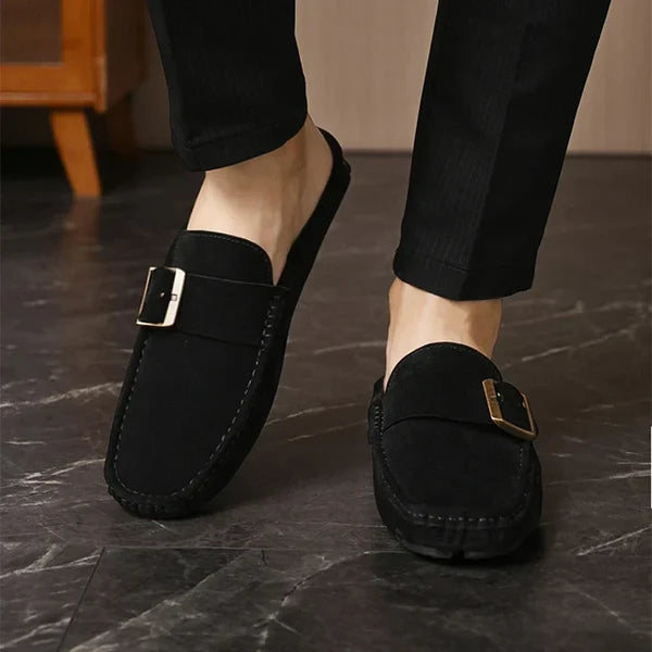 Isella | Mules Mocasín con Hebilla