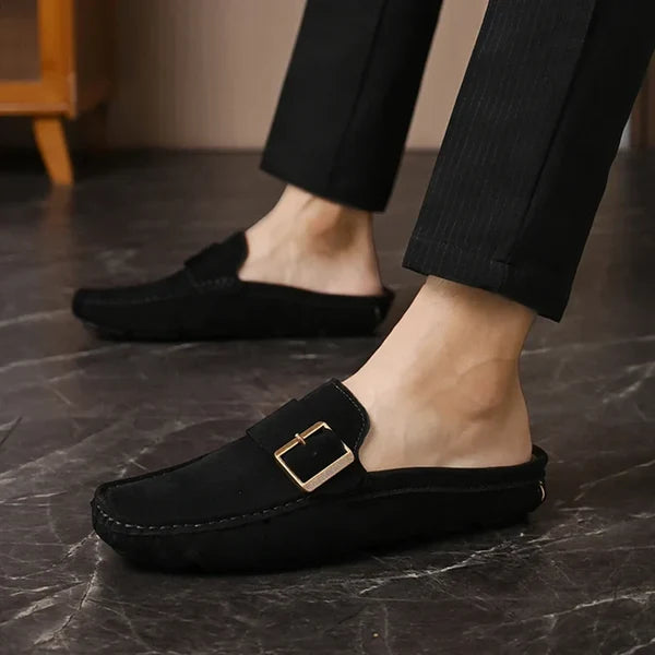 Isella | Mules Mocasín con Hebilla