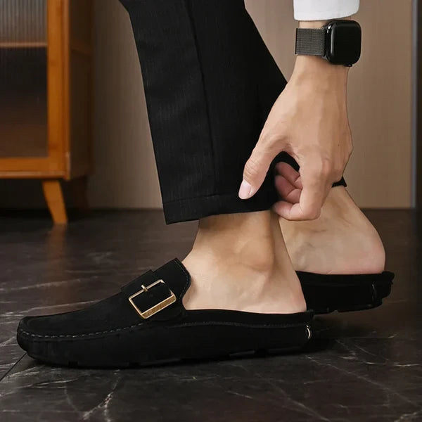 Isella | Mules Mocasín con Hebilla