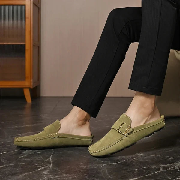 Isella | Mules Mocasín con Hebilla