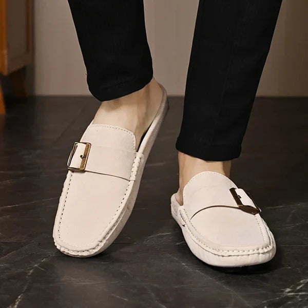 Isella | Mules Mocasín con Hebilla