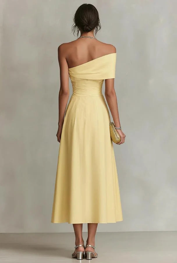 Minere | Vestido Largo con Hombros Descubiertos + bolso de regalo