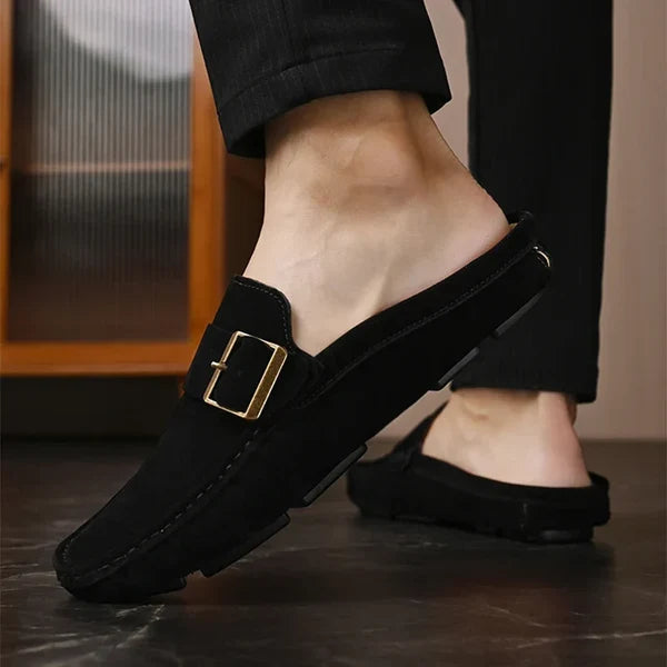 Isella | Mules Mocasín con Hebilla