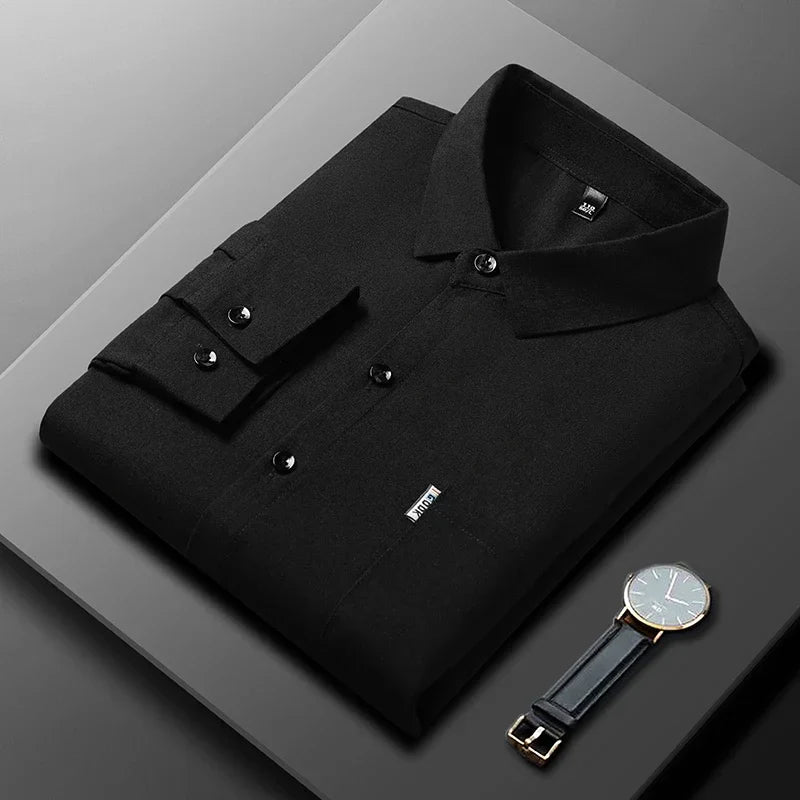 Esteban - Camisa de manga larga de algodón para hombre