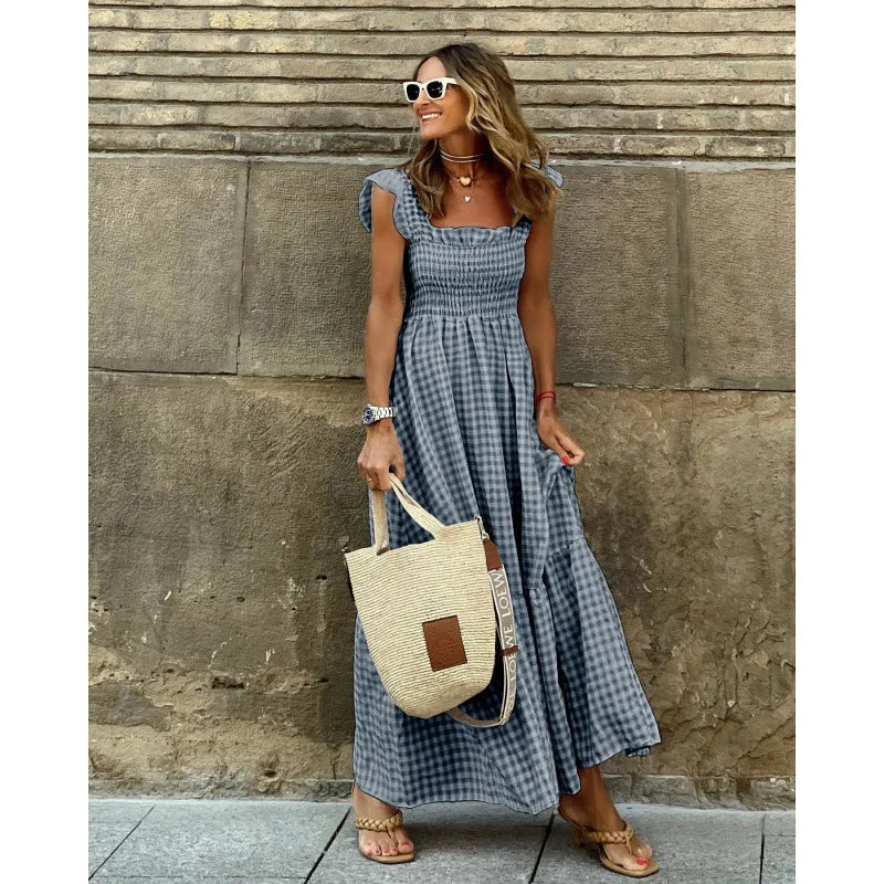 Jayne | Vestido Largo sin Mangas con Escote Cuadrado