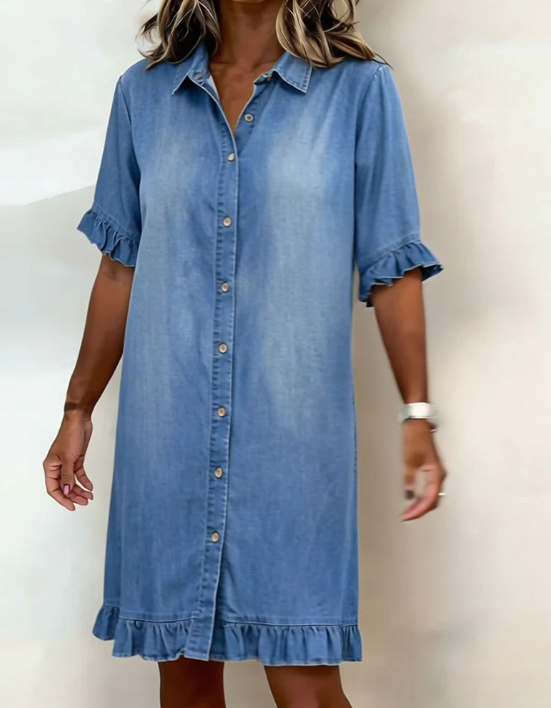 Angelica | Vestido Vaquero de Corte Relajado