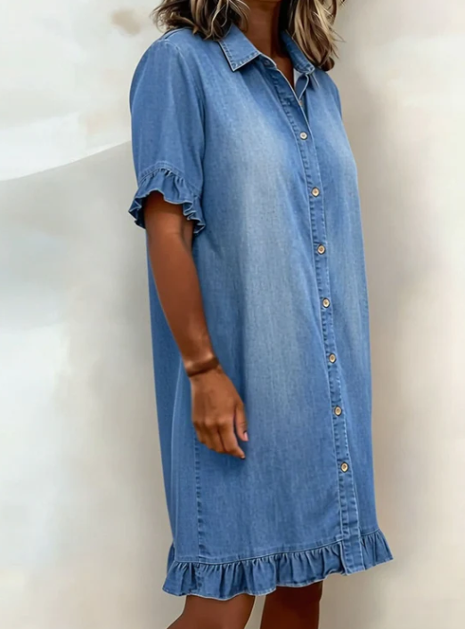 Angelica | Vestido Vaquero de Corte Relajado