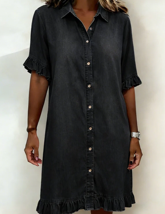 Angelica | Vestido Vaquero de Corte Relajado