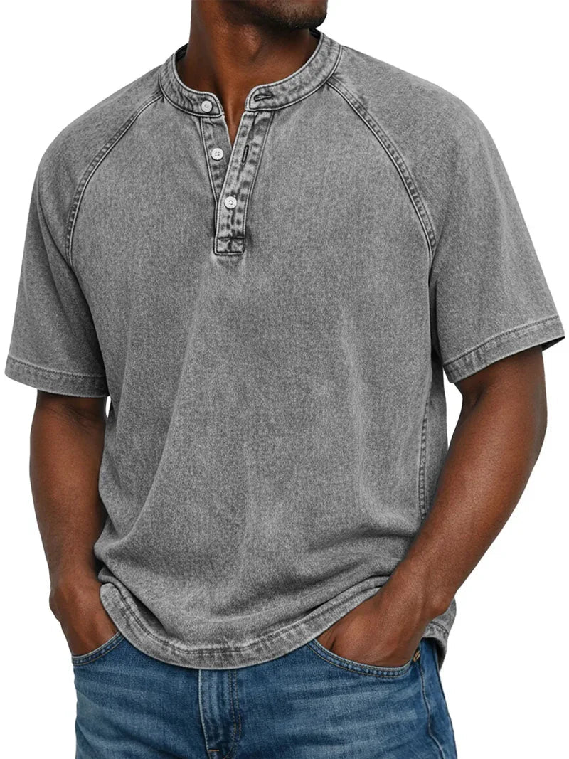 Iker | Camisa Vintage con Botones para Hombre