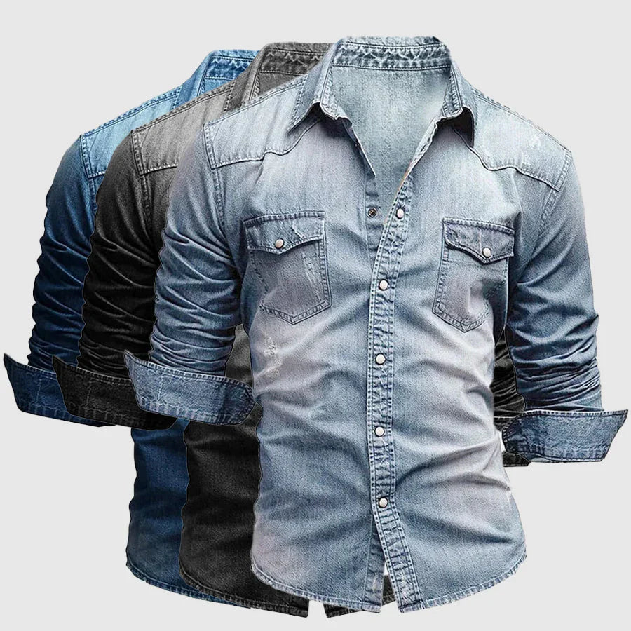 Nico Morris™ Camisa vaquera casual de manga larga