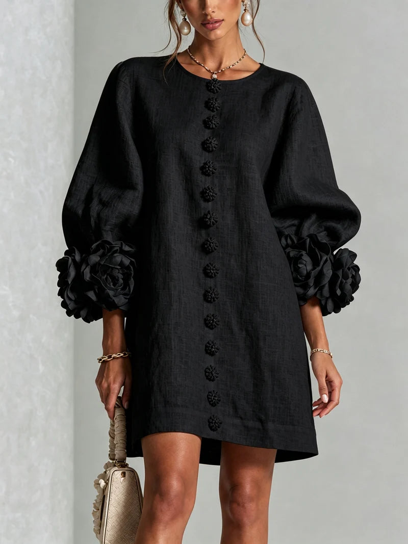 Dena | Vestido Corto con Estampado Floral + Bolso de Regalo