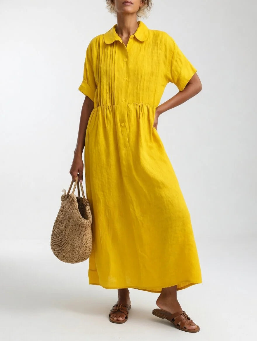 Lysandra | Vestido Camisero de Lino para Verano