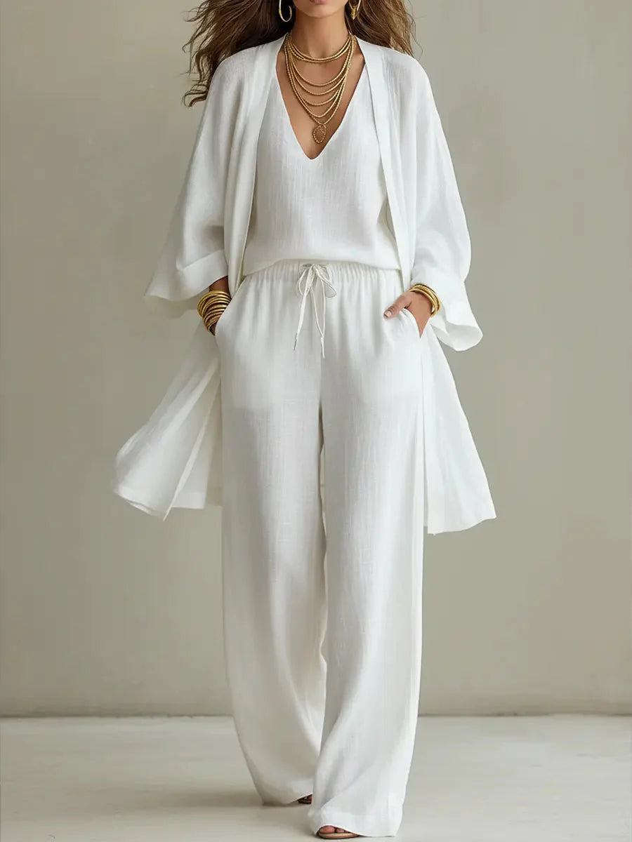 Irene | Conjunto de Lino de Tres Piezas