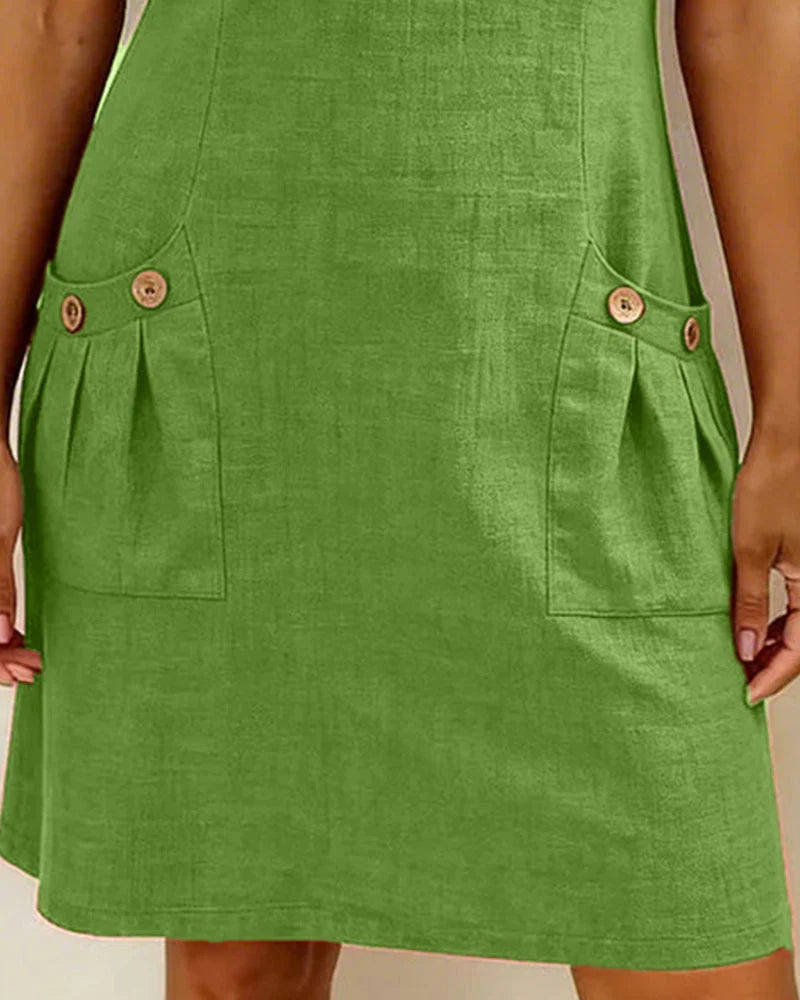 Claudia | Vestido de Algodón con Cremallera