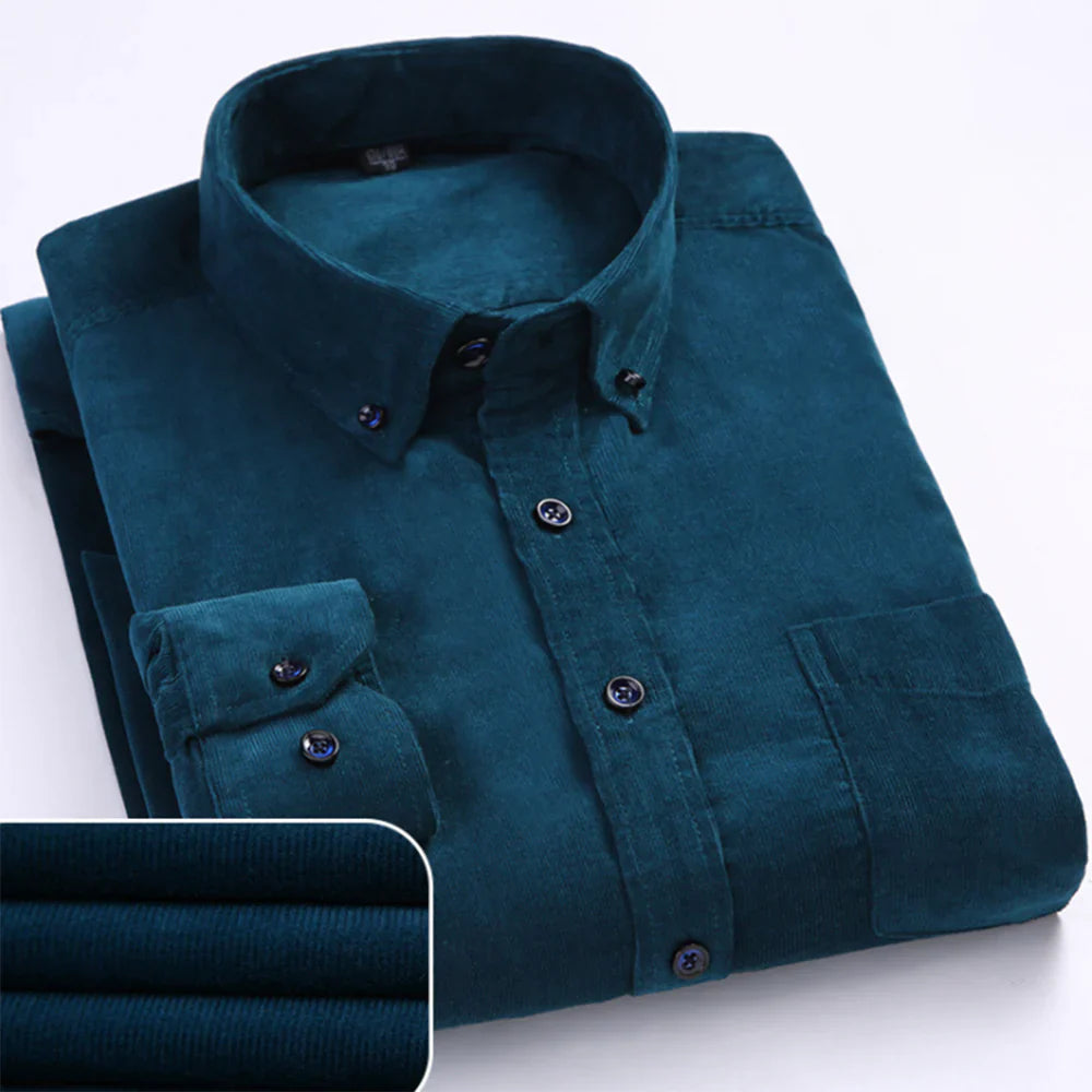 Jordi™ | Camisa de Algodón Puro en Pana de Manga Larga