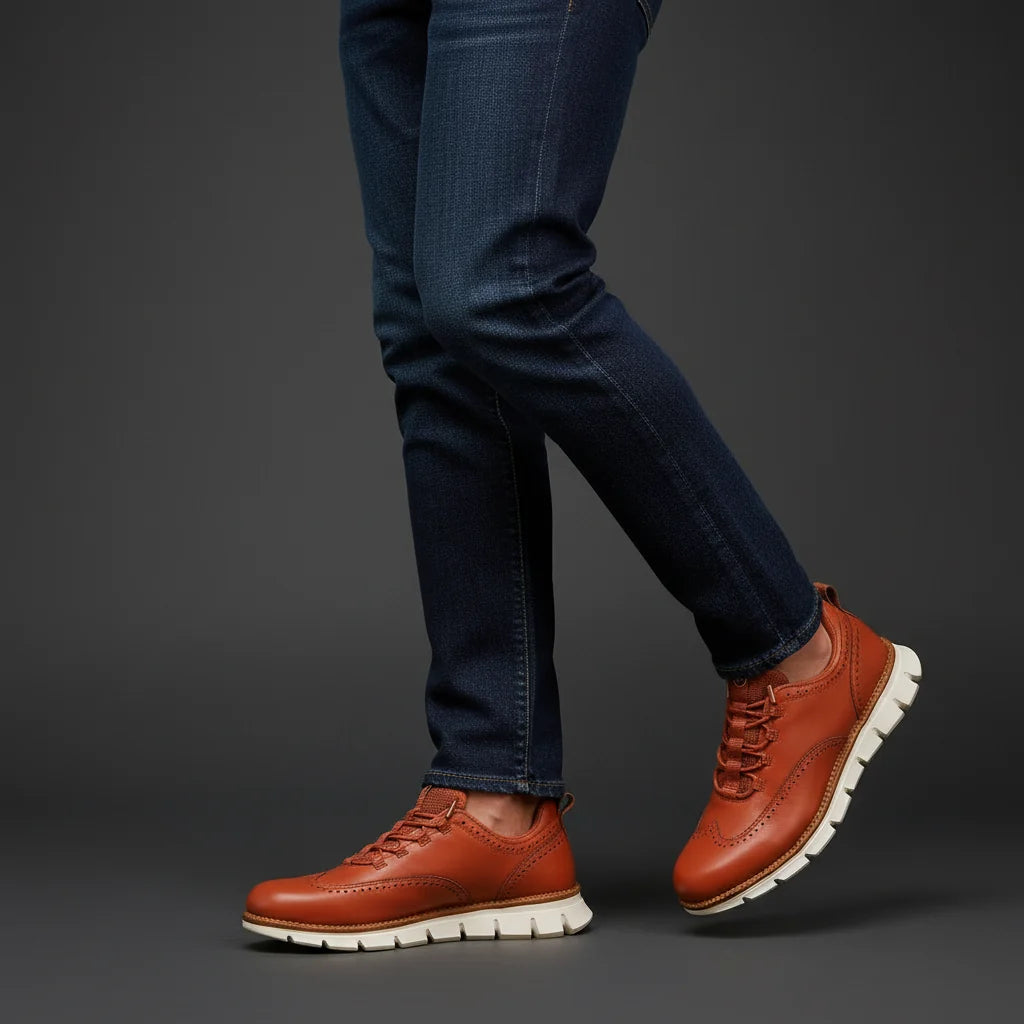 Hendriksen | Zapatillas de Piel con Diseño Brogue para Hombre