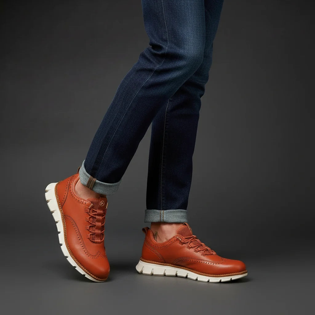 Hendriksen | Zapatillas de Piel con Diseño Brogue para Hombre